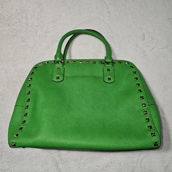 Michael Kors Green Studded Women's Bag - Picture 9 of 16